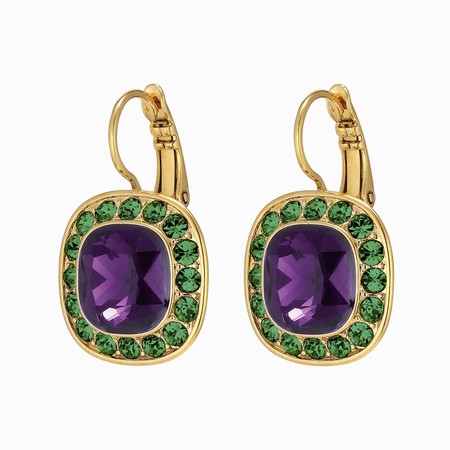 Dyrberg Kern Celin Gold Earrings - Purple